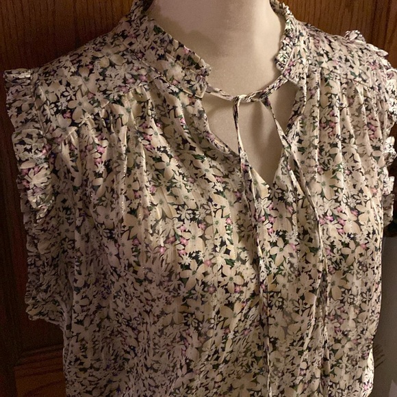 Women’s Floral Print Silver Detail Rachel Zoe Top - Picture 4 of 11